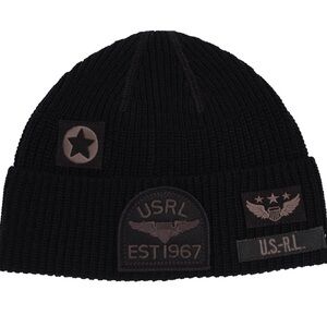 Polo by Ralph Lauren Black Knit Beanie